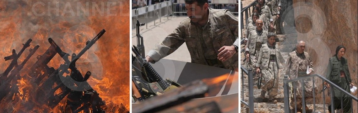 Terör örgütü PKK silahları yaktı!