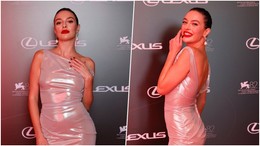 Melis Sezen, kırmızı halıda dünya yıldızlarıyla yürüdü!