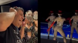 Boşanan Baran Aras'tan dansözlü kutlama!