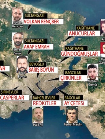 İstanbul'un çete haritası ortaya çıktı!