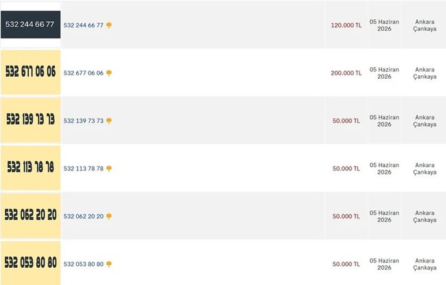 Sahibinden.com'da VIP numara &ccedil;ılgınlığı: 850 bin liraya bile var - Resim : 2