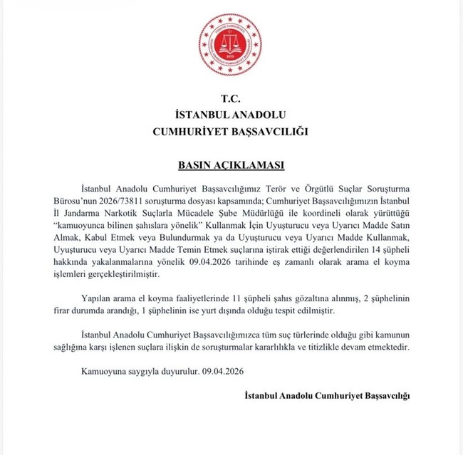 &Uuml;nl&uuml;lere uyuşturucu operasyonunda yeni dalga: G&ouml;zaltına alınan isimler - Resim : 1