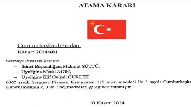 Sermaye Piyasası Kurulu'na üst düzey atamalar - Resim : 1