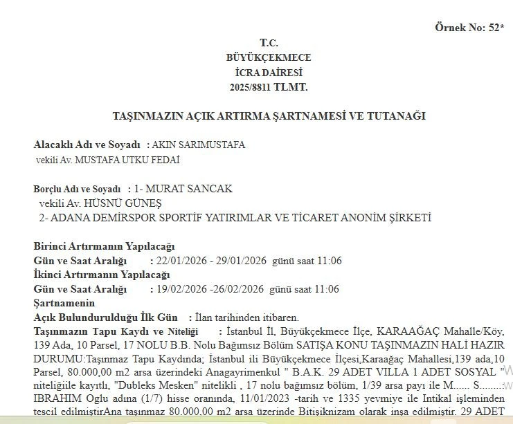 “Takıma 153 milyon euro harcadım' demişti… Murat Sancak'ın villası icradan satışta! - Resim : 1