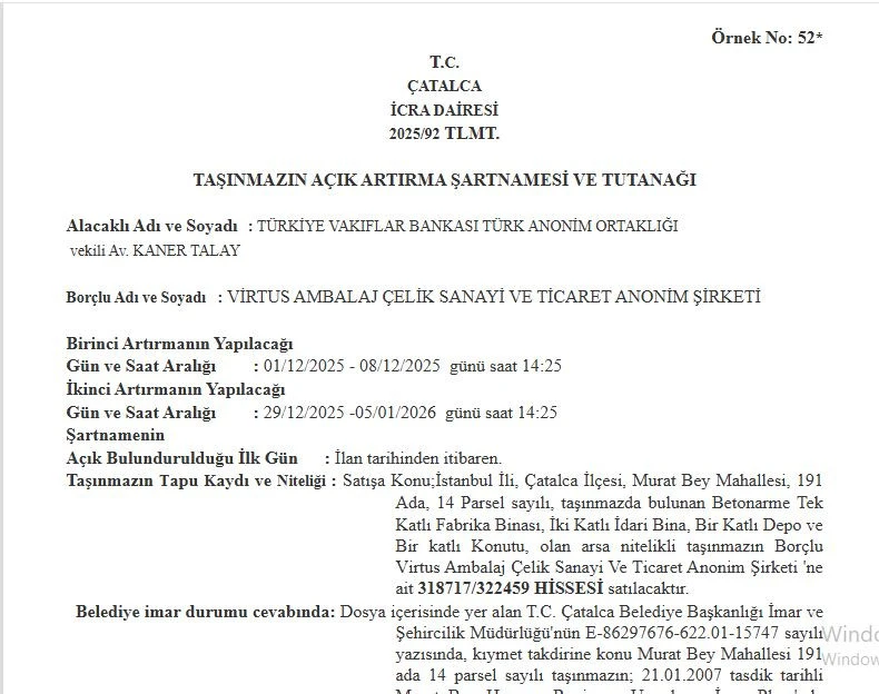Galatasaray Başkan Yardımcısı iflasın eşiğinde! Fabrikaları icradan satışa çıktı - Resim : 1