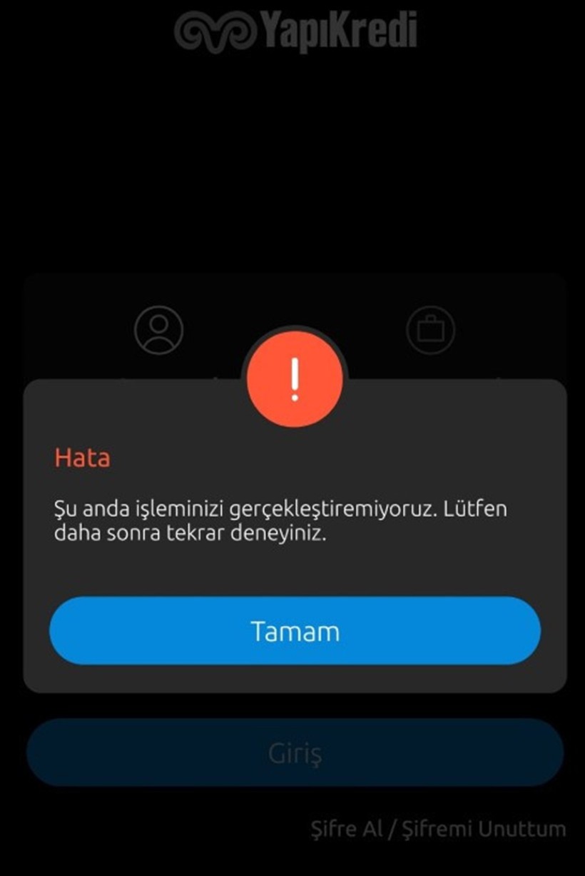 Yapı Kredi mobil uygulaması çöktü mü?