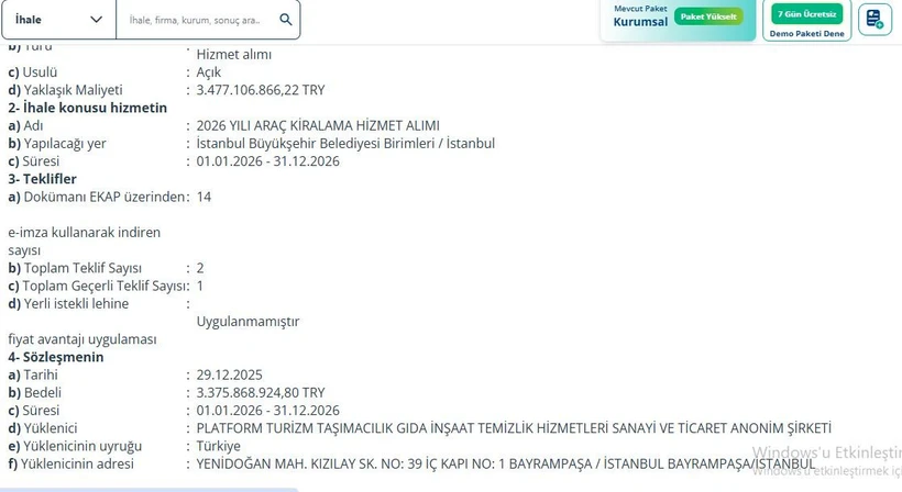 İBB'nin dev ihalesi Yeni Şafak'ın damadına! Tereyağından kıl &ccedil;eker gibi&hellip; - Resim : 3