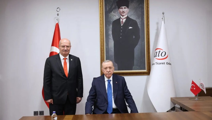 Erdoğan'dan ATO'ya ziyaret