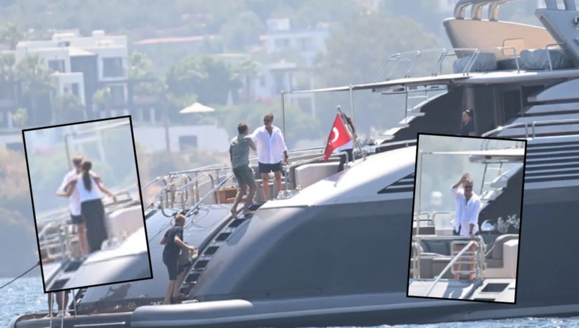 Serdar Bilgili dostlarını lüks yatında ağırladı