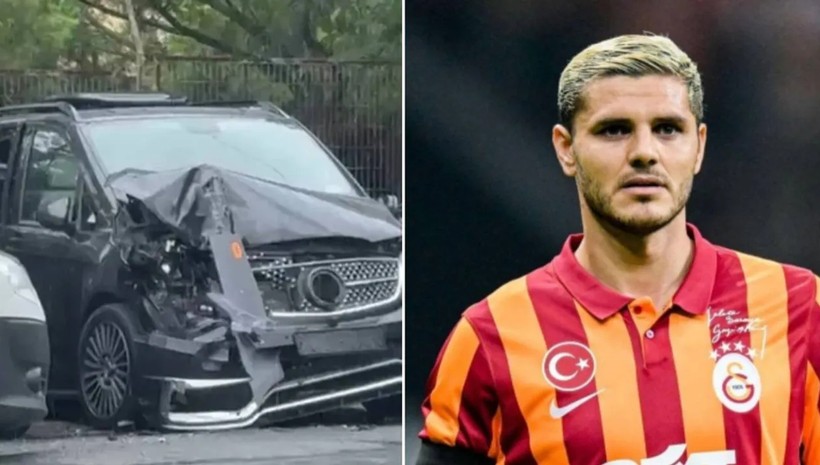Icardi'nin milyonluk aracı kaza yaptı!