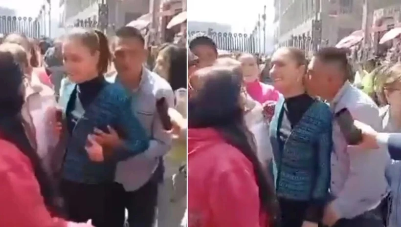 Devlet başkanına sokak ortasında taciz!