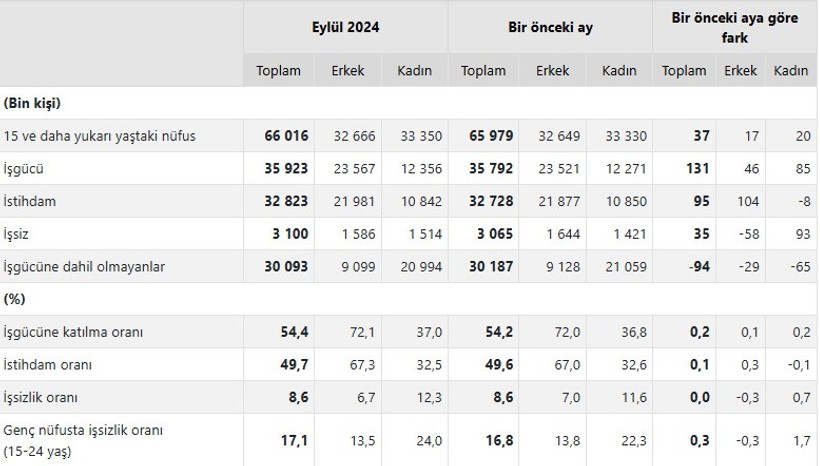 Türkiye'de işsizlik rakamları açıklandı: Gençlerde oran yükseldi - Resim : 1