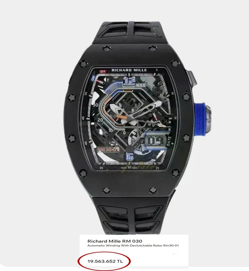 Kolundaki saatin değeri 20 milyon lira! - Resim : 1