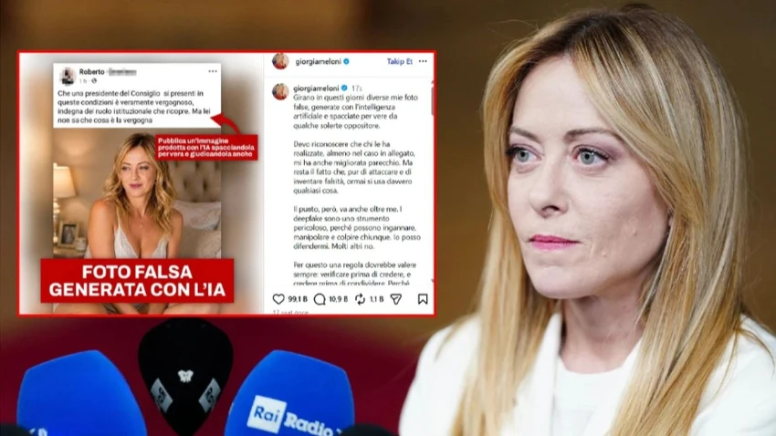 Meloni'den 'yapay zeka' isyanı: Sahte iç çamaşırlı fotoğraflar ortalığı karıştırdı